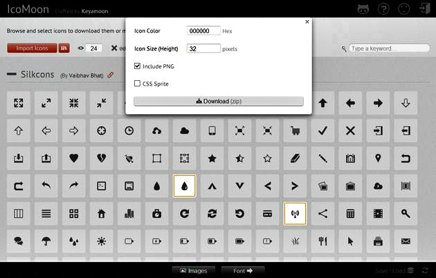 IcoMoon App, cerca de 2000 iconos vectoriales gratis para editar y descargar