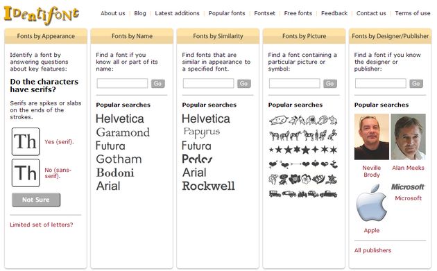 Identifont, un buscador de tipografías con una sección de fuentes gratuitas para descargar