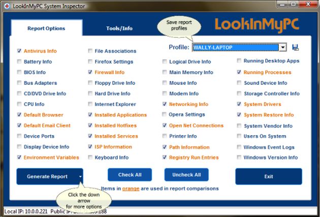 LookInMyPC, realiza informes con un diagnóstico completo de tu PC