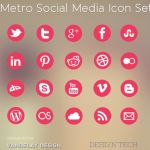 Metro Social Media Icon Set, una veintena de iconos gratuitos de redes sociales y servicios populares