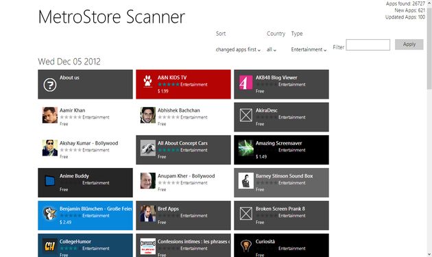 MetroStore Scanner, directorio con miles de aplicaciones para Windows 8 sin restricciones regionales