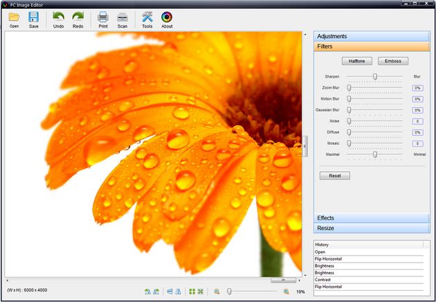 PC Image Editor, un completo editor de imágenes gratuito muy fácil de utilizar