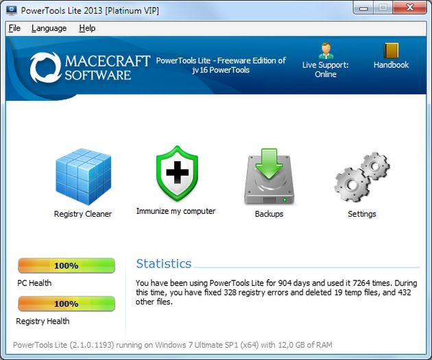 PowerTools Lite 2013, potente herramienta gratuita para limpiar el registro y vacunar tu PC contra amenazas