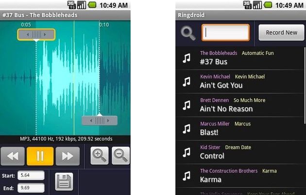 Ringdroid, crea tonos de llamada con esta aplicación gratuita para Android