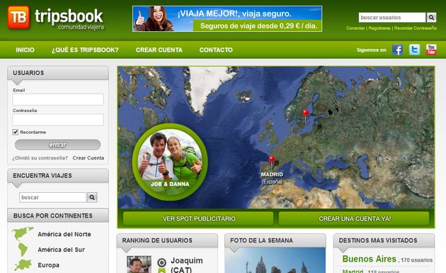 TripsBook, una red social de viajes y para viajeros