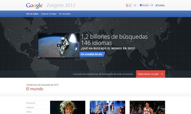 Zeitgeist 2012, ya está aquí el informe anual de Google con lo más buscado en el año que se nos va