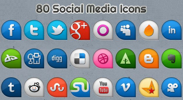 Pack gratuito con 80 iconos sociales en dos estilos diferentes