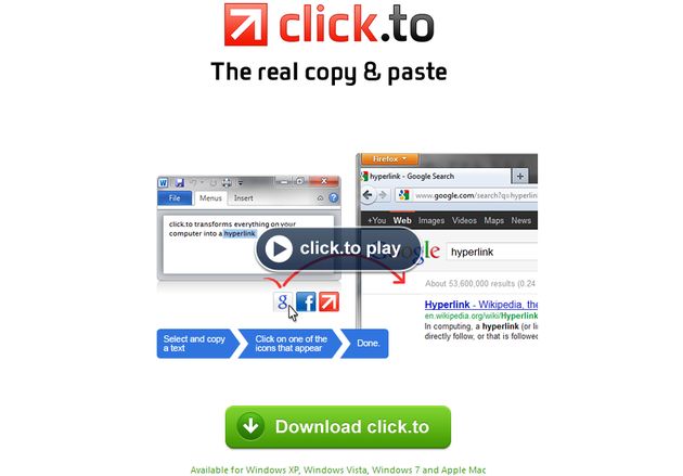 Click.to, la forma más rápida de copiar y pegar contenidos o textos