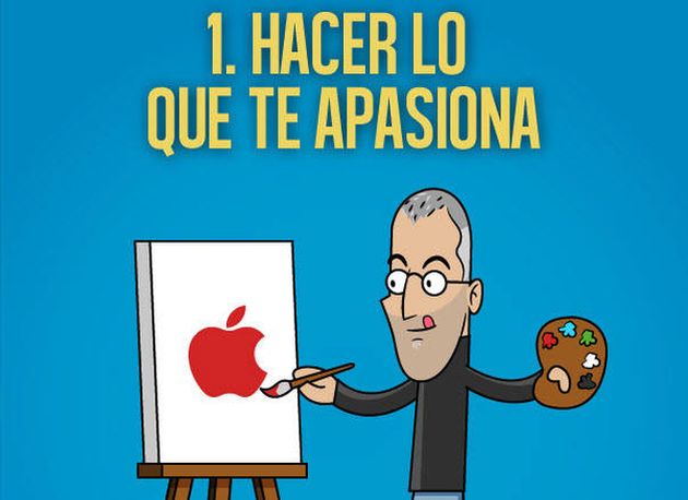 Una infografía con "los diez mandamientos" de Steve Jobs para emprendedores