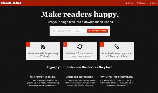 Ebook Glue, convierte tu blog en un libro electrónico y compártelo