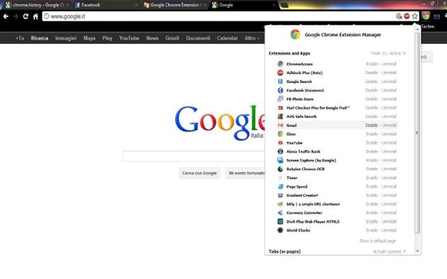 Extension Manager, una extensión de Chrome para gestionar el resto de extensiones