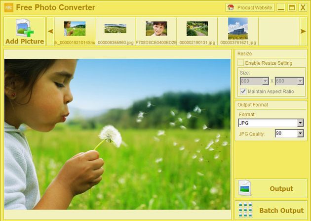 Free Photo Converter, redimensiona y convierte lotes de imágenes con este software gratuito