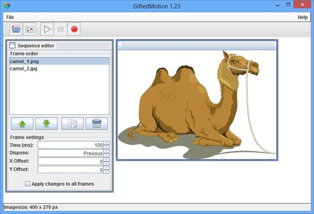 GiftedMotion, sencillo software gratuito multiplataforma para crear animaciones gif