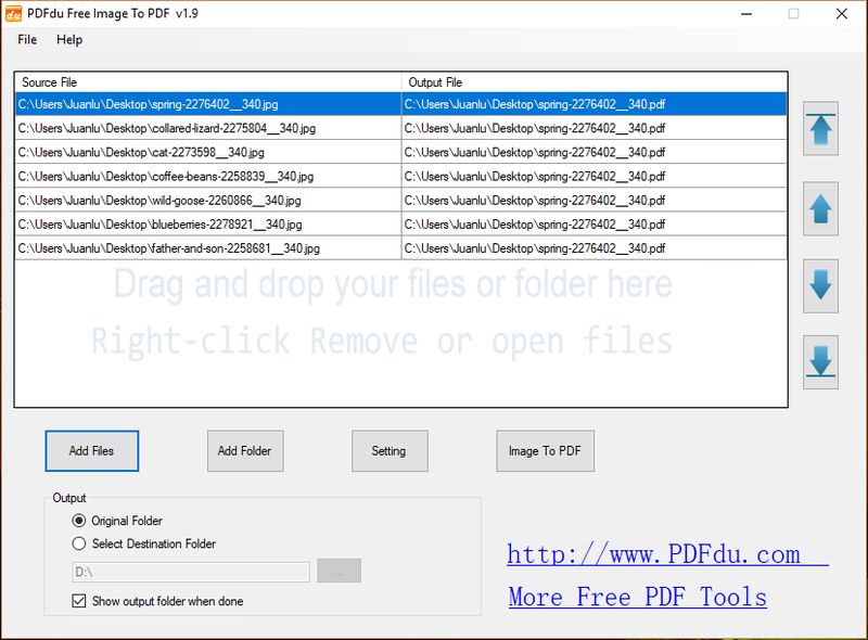 PDFdu Free Image to PDF Converter: convierte imágenes a archivo PDF