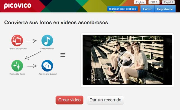PicoVico, utilidad web que convierte tus fotos en bellos vídeos para compartir
