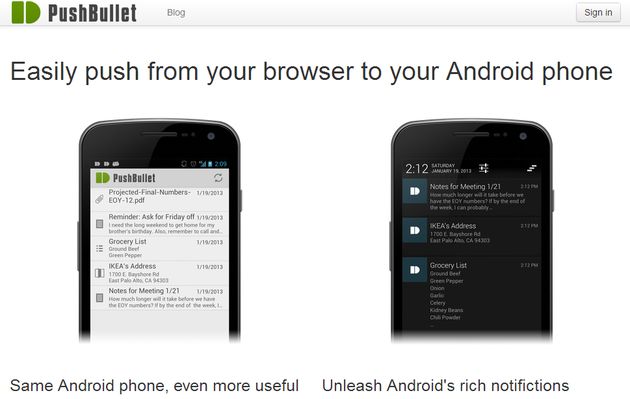 PushBullet: transfiere archivos, enlaces, listas y otros contenidos desde tu navegador a tu Android