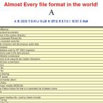TechFileFormat, enorme listado con casi todas las extensiones de archivos existentes