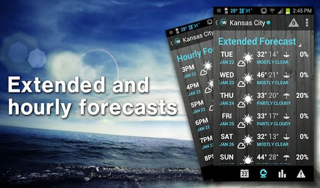 1Weather, una bonita y completa app gratuita de previsión meteorológica para Android