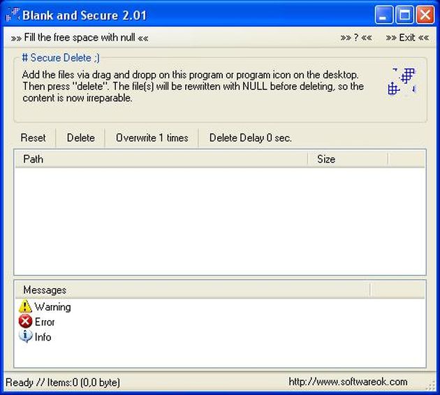 Blank and Secure, software portable y gratuito para borrado seguro de archivos