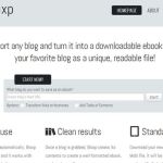 Bloxp, utilidad web gratuita para transformar tu blog en un eBook