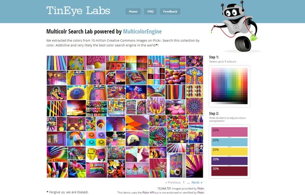 Multicolr Search Lab, un buscador de imágenes según sus colores predominantes