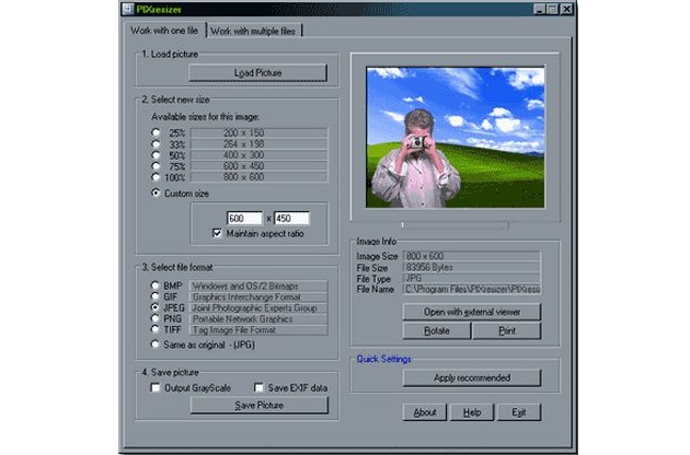 PIXresizer, redimensiona y convierte imágenes fácilmente con este software gratuito para Windows