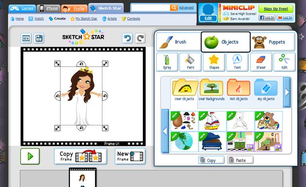 Sketch Star, crea animaciones online para publicar y compartir