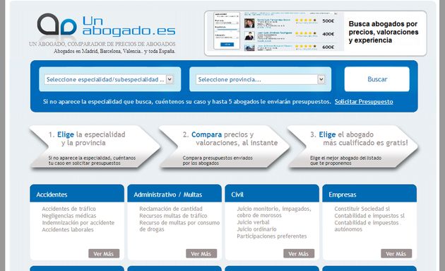Un abogado, un comparador de precios de abogados en España
