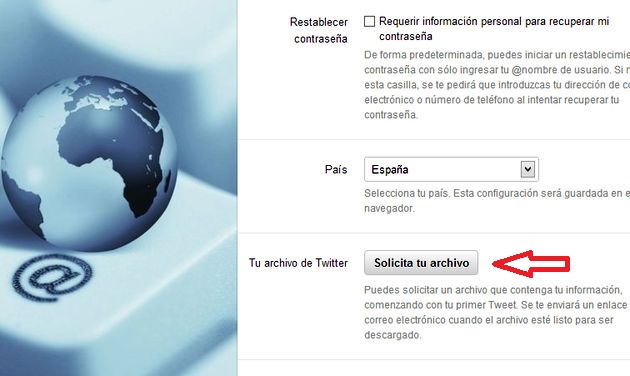 Por fin disponible, en español, la descarga de todos los tweets que has publicado en Twitter