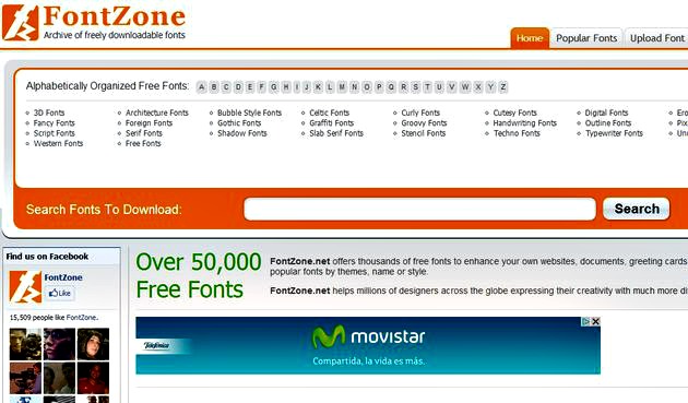FontZone: más de cincuenta mil fuentes de texto gratuitas para descargar
