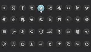 Free Dark Social Icons Set