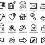 Free Hand-Drawn Website Icons: colección de iconos gratuitos dibujados a mano