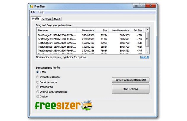 FreeSizer, redimensiona y optimiza tus imágenes con esta sencilla app gratuita y portable