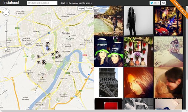Instahood, busca y visualiza fotografías de Instagram geolocalizadas en un mapa de Google