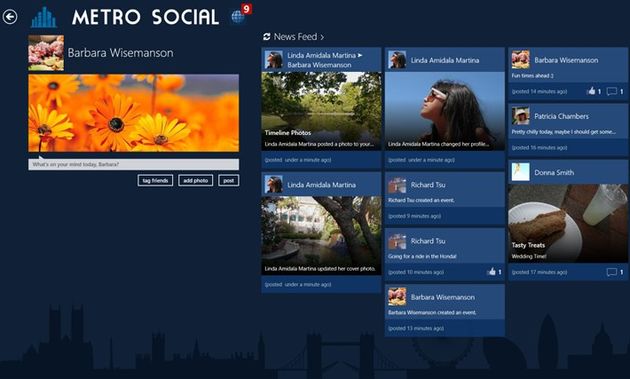 Metro Social, uno de los mejores clientes para Facebook en Windows 8