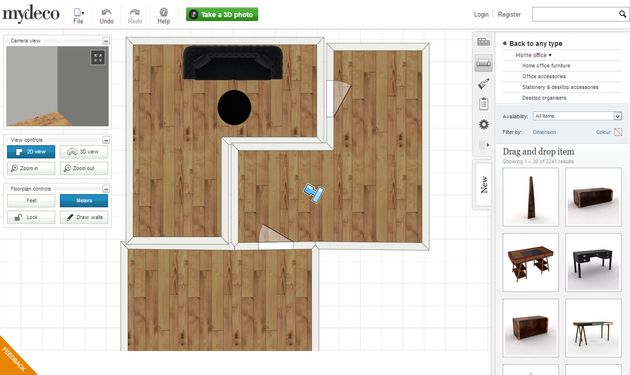 Mydeco 3D: diseño de interiores en 2D y 3D con esta utilidad web gratuita