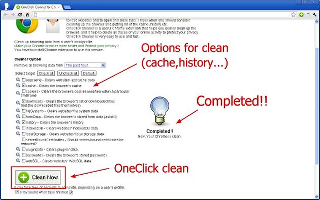 OneClick Cleaner, limpia y agiliza Chrome con esta extensión