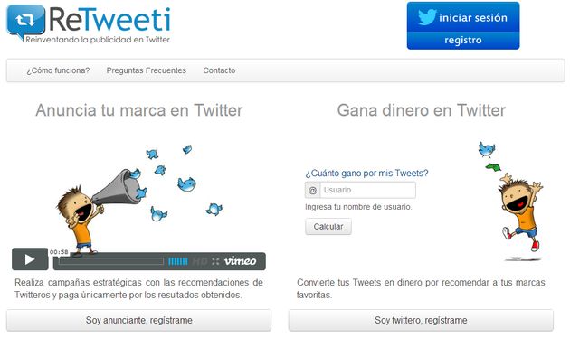 ReTweeti, la plataforma que te paga por publicar tweets