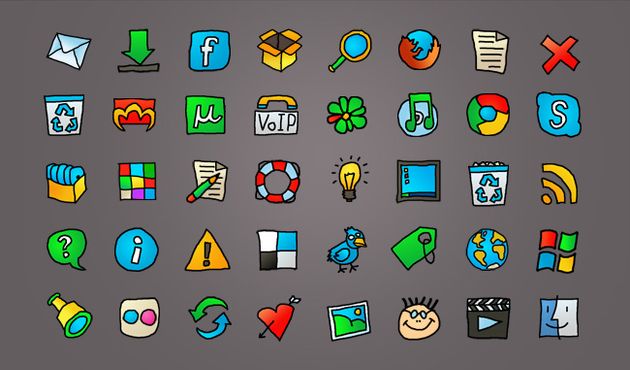 Web Cartoon: un set de iconos para la web con estilo cartoon