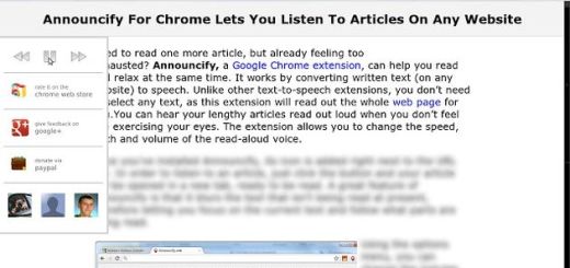 Announcify, una extensión para Chrome que te lee cualquier texto que señales