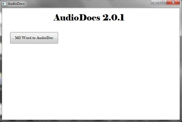 AudioDocs, convierte documentos DOC a archivos de audio