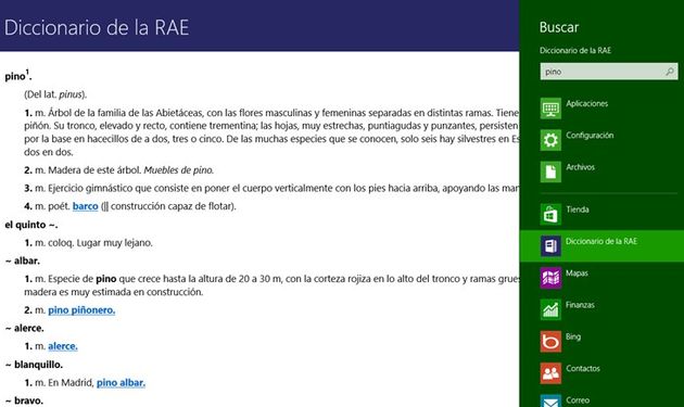 Ya disponible el diccionario de la RAE como una app para Windows 8