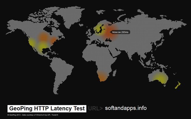 GeoPing, utilidad web para hacer ping a cualquier sitio web