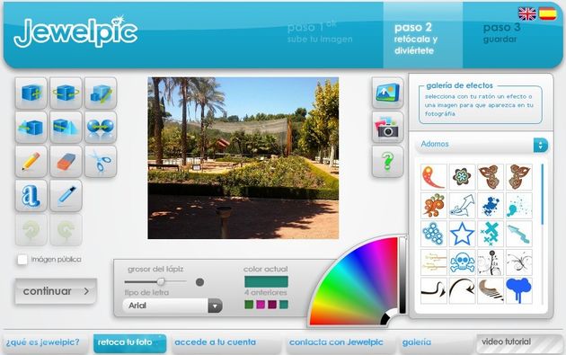Jewelpic, utilidad web para decorar tus fotografías