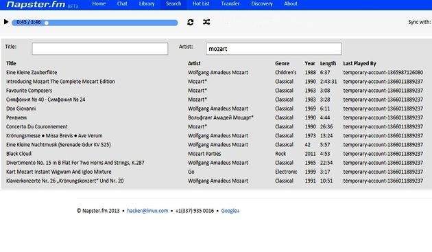 Napster.fm, escucha online tu música favorita desde esta web inspirada en el pasado