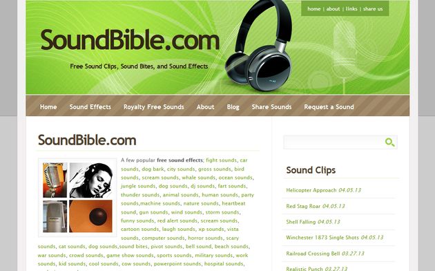 SoundBible, gran colección de sonidos y efectos de sonido gratuitos para descargar