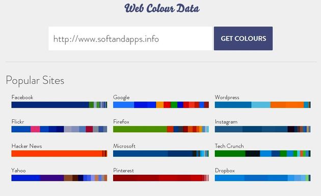 Web Colour Data, descubre los colores utilizados en cualquier web