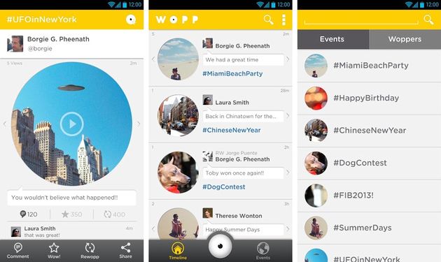 Wopp, una alternativa a Vine con vídeos de 21 segundos