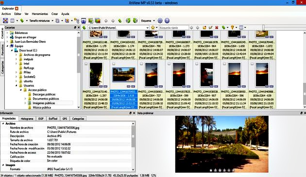 XnViewMP, versión mejorada del popular visualizador de imágenes