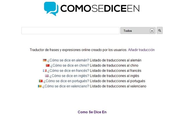 Comosediceen, traducción de palabras y frases en múltiples idiomas